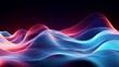 Abstract visualization of energy waves in a corporate setting, 3D minimal,