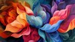 Colorful Flower Painting on Black Background