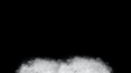 Wall Mural - white smoke or fog isolated on black background