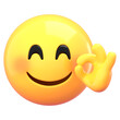 © Rawpixel.com - OK smiley emoji  png sticker, 3D rendering transparent background