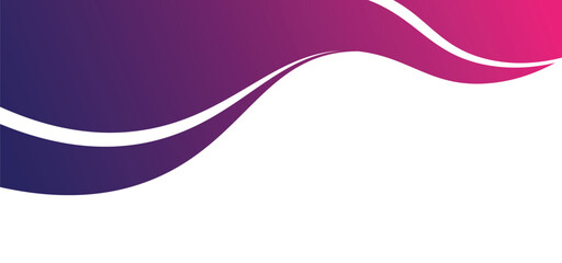 Poster - abstract purple background with dynamic wave line for futuristic concept
