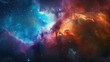 Cosmic wonder, ethereal nebula texture, stardust patterns, wideangle, deep space view, vibrant colors, high contrast
