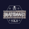 Skateboard illustration and typography, perfect for t-shirts, hoodies, prints etc.