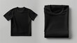 Black t-shirt and folded t-shirt (for mock-up)