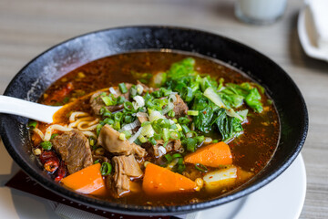 Canvas Print - Chinese Taiwanese cuisine beef noodle soup