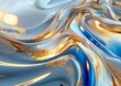   A tight shot of a blue-gold abstract backdrop, featuring a gold undulation at the base
