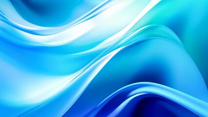 Poster - abstract blue and white wavy background animation