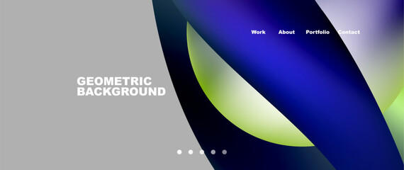 Poster - it is a geometric background with a blue and green gradient . High quality