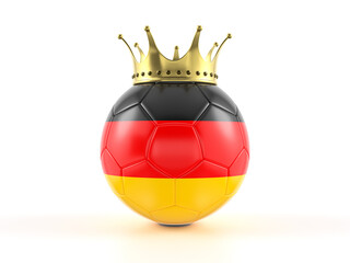 Wall Mural - Germany flag soccer ball with crown