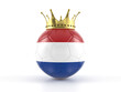 Netherlands flag soccer ball with crown