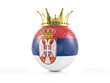 Serbia flag soccer ball with crown