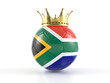 South Africa flag soccer ball with crown