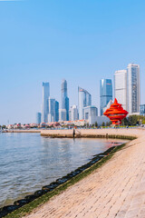 Poster - Coastal Architecture Scenery of May Fourth Square in Qingdao, Shandong, China