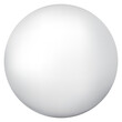 Geometric sphere png shape, 3D rendering in white on transparent background