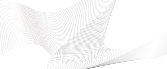 Poster - Vector abstract grey, white smooth element swoosh speed wave curve and wave lines in motion, smooth and soft backdrop.