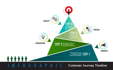 custom journey step mountain Infographic template  digital marketing 