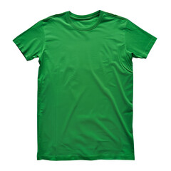 Wall Mural - Green t-shirt  isolated on transparent background. 