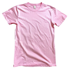 Canvas Print - Pink t-shirt  isolated on transparent background. 