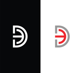 Letter DT or TD logo design vector illustration