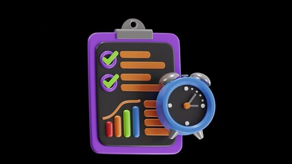 Aufkleber - 3D Animation of Business Plan Creating a Roadmap for Success | Alpha Channel