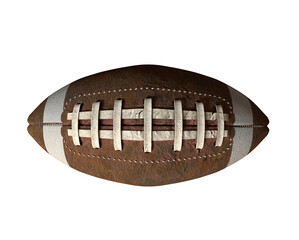 Wall Mural - American realistic football rugby ball on transparent background	