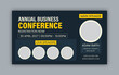 Annual Business Conference webinar social media post template banner design. online conference webinar stunning design
