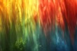 Rainbow Colored Forest With Lots of Trees. Generative AI
