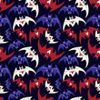 purple  pattern with bats