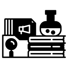 Poster - marketing research vector icon solid line style. Perfect for website, application, commerce, presentation, logo and more. vector icon design glyph style