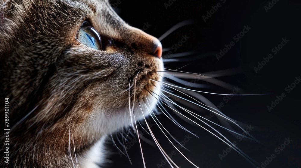 Photo inspiration: Visual Reference: Cat Whiskers And Sensitive Detection Circuits Mimicking Animal Instincts Stock