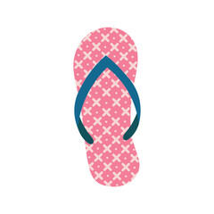 Canvas Print - Summer Slipper Illustration