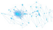 © Rawpixel.com - Blue abstract network png digital background