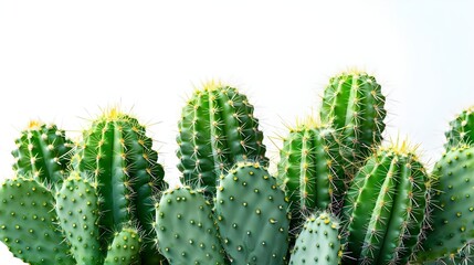 Wall Mural - Fresh prickly png isolated on transparent background, cactus isolated on transparent background cutout, Ai generated 