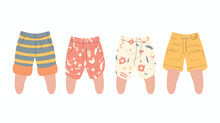 Kids Girls Shorts. Casual Summer Clothes For Child. M