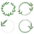 Frame png with leaf design set