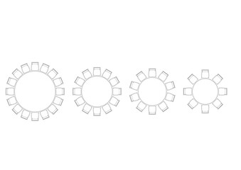 furniture icon interior plan view top set vector. architecture house table line home outline apartment collection isolated layout design project blueprint.