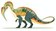 Parasaurolophus prehistoric ancient dino. Extinct dinosaur