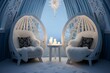 Sled-based Chairs and Snowflake Pillows: Arctic Igloo Guest Room Themes