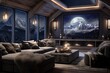 Galaxy Haven: Celestial-themed Surround Sound Home Theater Decors