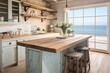 Durable Coastal Beach Shack Kitchen: Inspiring Rustic Design with Wooden Countertops