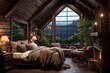 Log Cabin Mountain Lodge Bedroom: Cozy Inspirations with Natural Textures