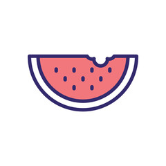 Sticker - Watermelon vector icon