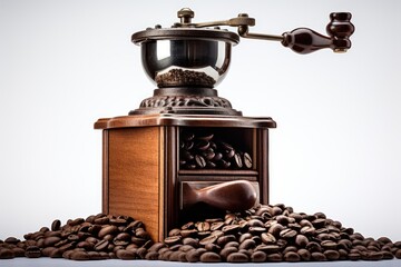 Wall Mural - Coffee Grinder , white background.