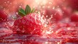 Delightfully Refreshing Burst of Juicy Sweetness in a Splash of Vibrant Strawberry Bliss