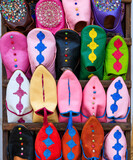 Fototapeta Tęcza - Rabat, Morocco. The babouche, traditional Moroccan leather shoes.