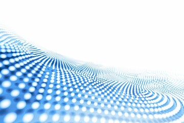 Fototapete - Abstract Blue Dot Pattern Spiraling Into White Center Light Reflection