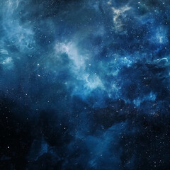 Canvas Print - Blue Galaxy background