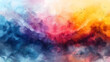 watercolor color full background. watercolor background with clouds. rainbow color. Generative Ai