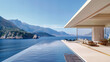 Idyllic Lake Como View with European Architecture, Tranquil Waters and Mountainous Backdrop, Italian Scenery