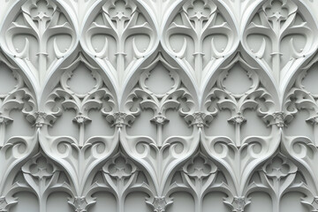 Wall Mural - Sophisticated classical 3d pattern. Gothic ornament. inspired by the gothic architecture. Background image. Created with Generative AI technology.